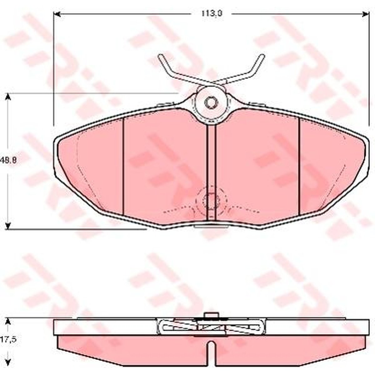 TRW Cotec Brake Pad Set Rear GDB1511