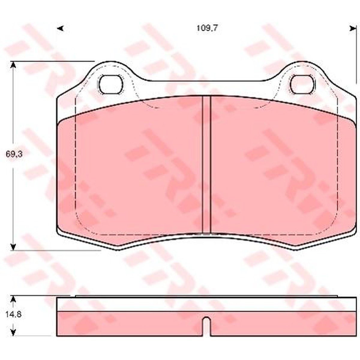 TRW Cotec Brake Pad Set Front GDB1513