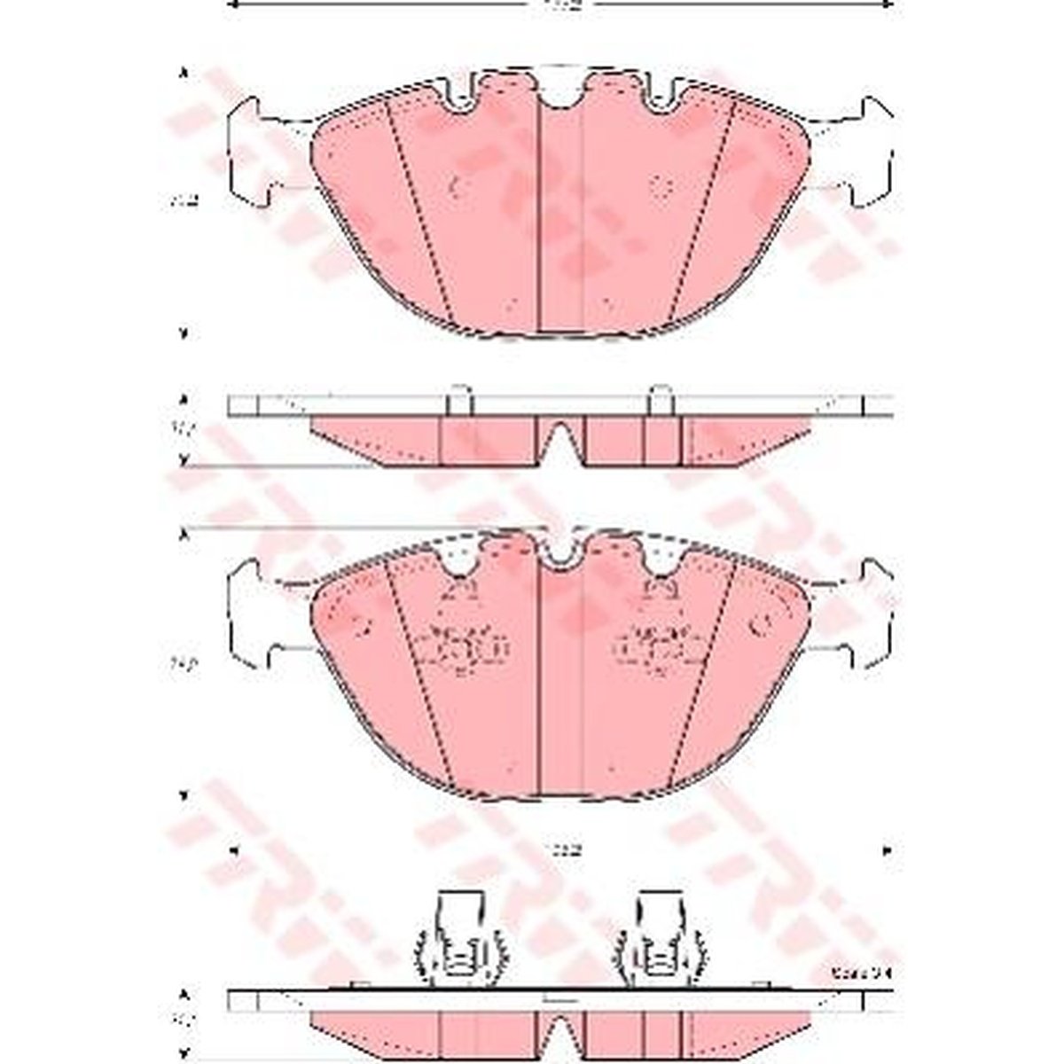 TRW Cotec Brake Pad Set Front GDB1529