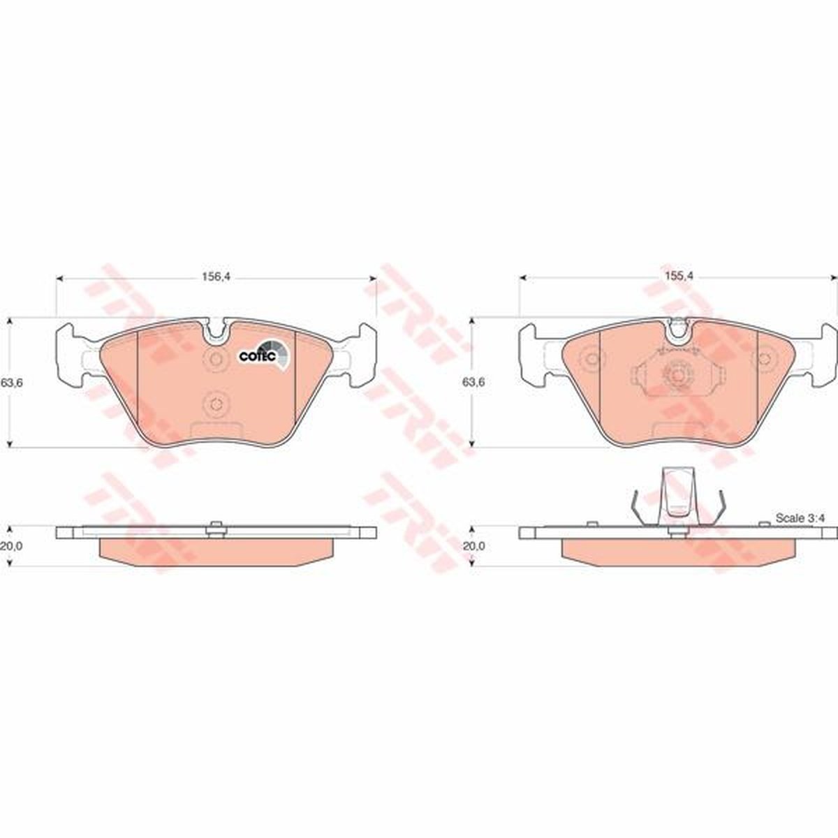TRW Cotec Brake Pad Set GDB1531
