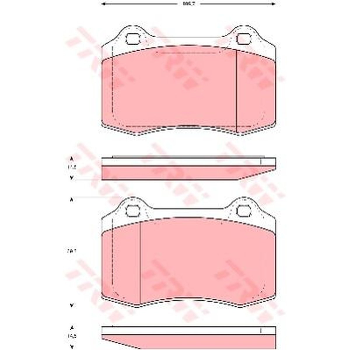 TRW Cotec Brake Pad Set GDB1537