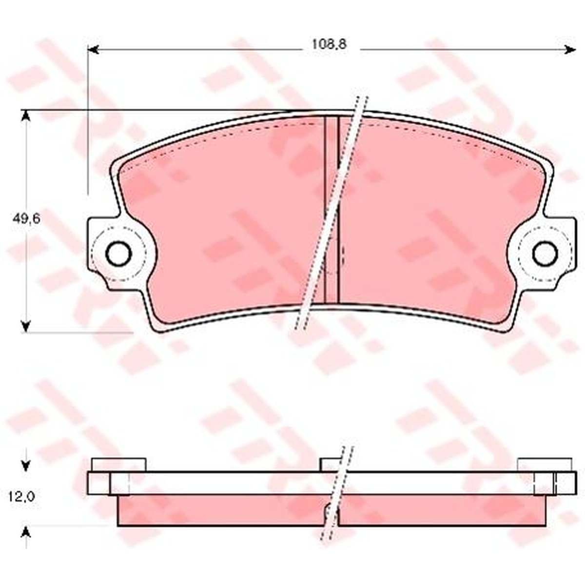TRW Cotec Brake Pad Set Rear GDB155