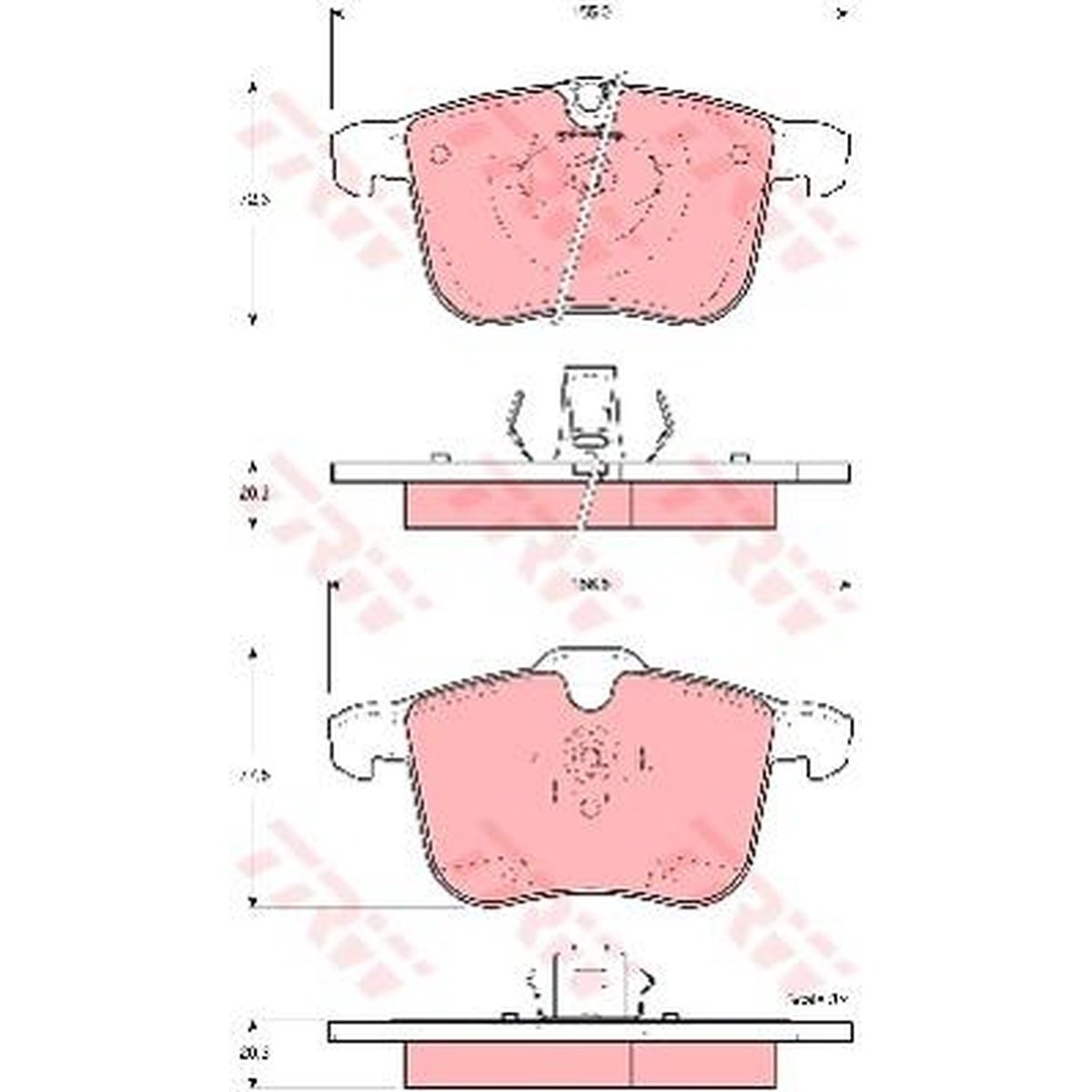 TRW Cotec Brake Pad Set Front GDB1567