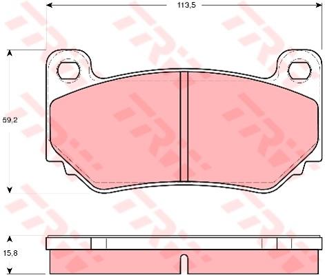 TRW Cotec Brake Pad Set Front GDB1568