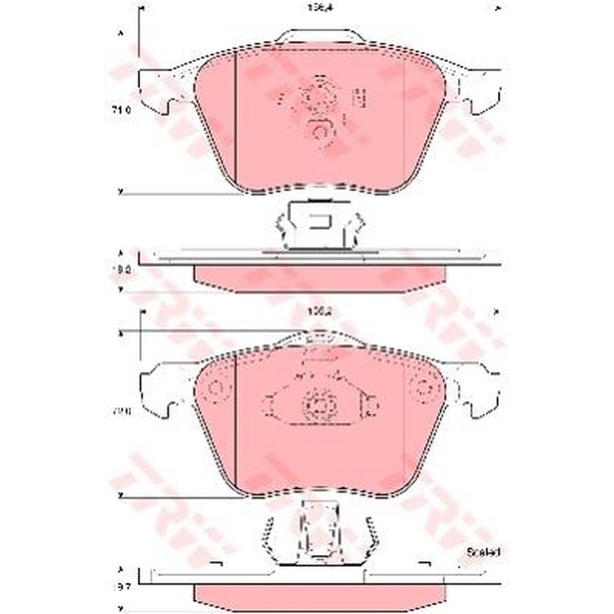 TRW Cotec Brake Pad Set GDB1576