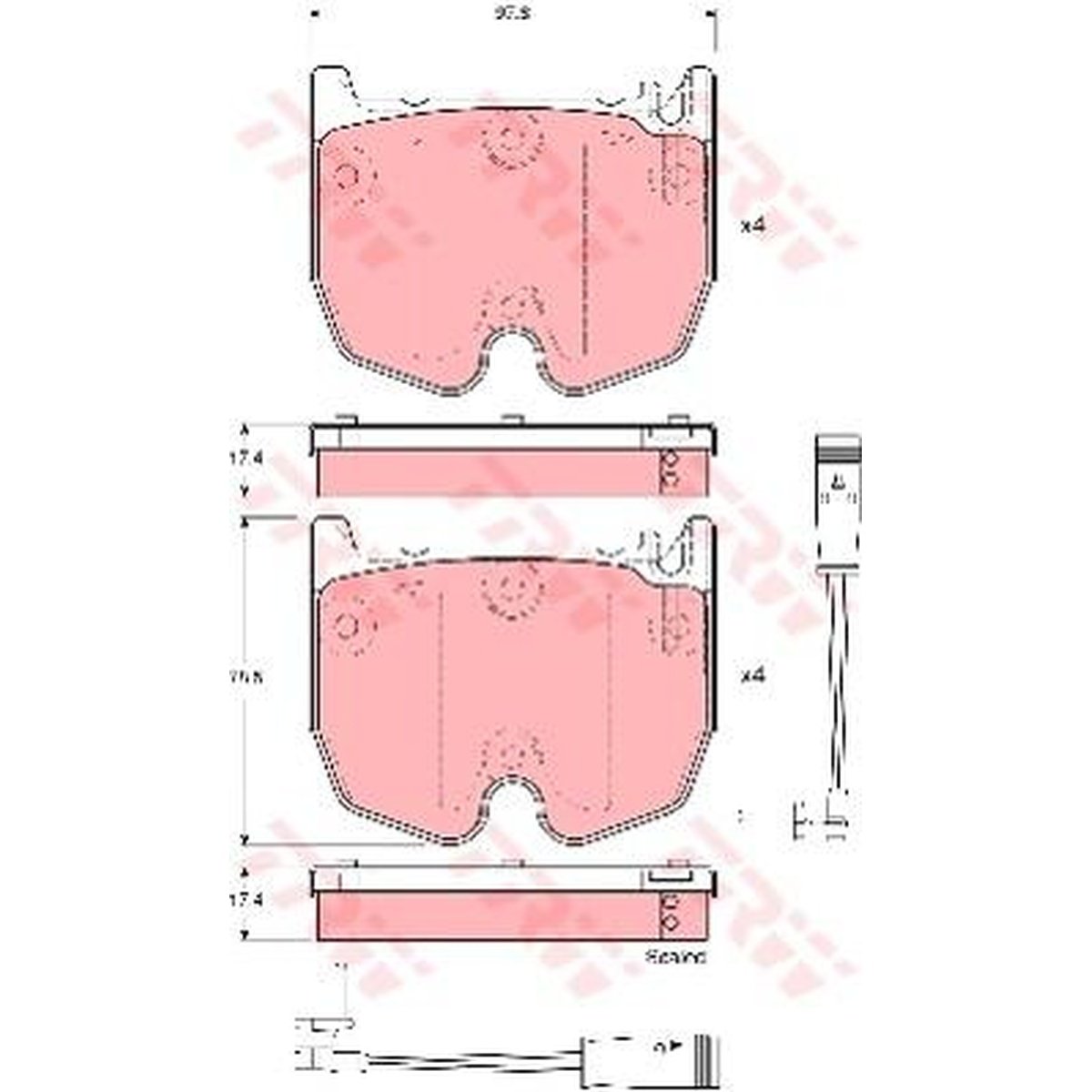 TRW Cotec Brake Pad Set GDB1599
