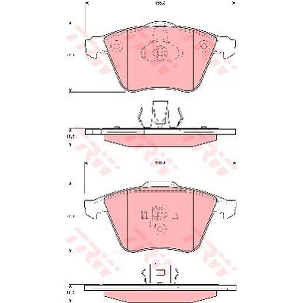TRW Cotec Brake Pad Set Front GDB1607