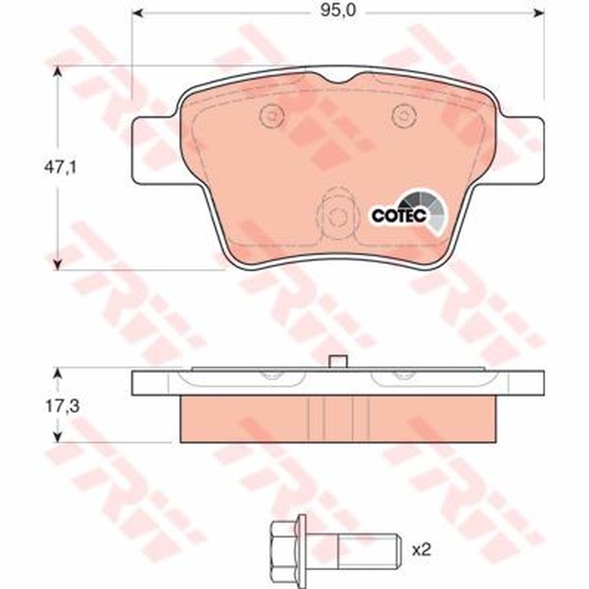 TRW Cotec Brake Pad Set GDB1620