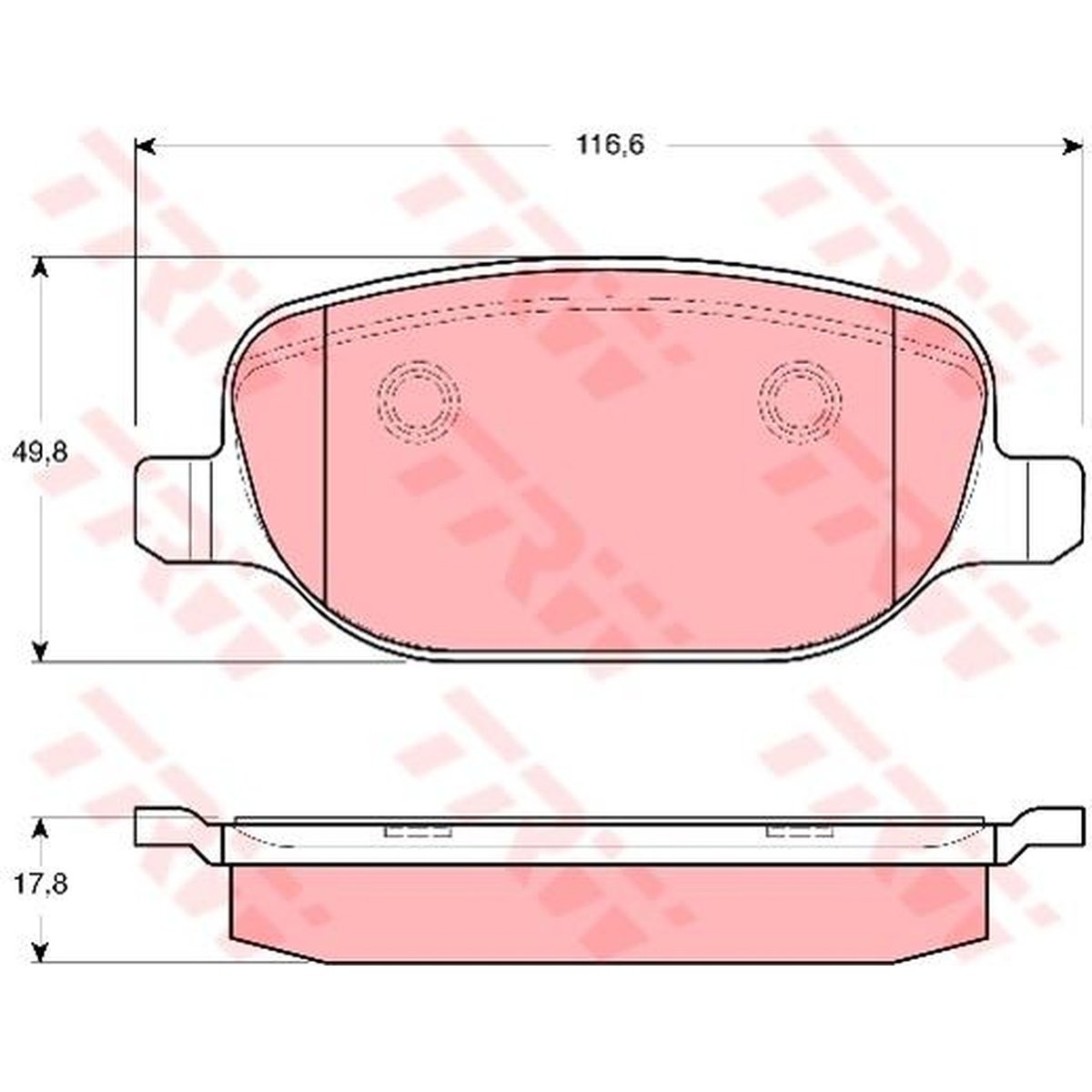 TRW Cotec Brake Pad Set GDB1649
