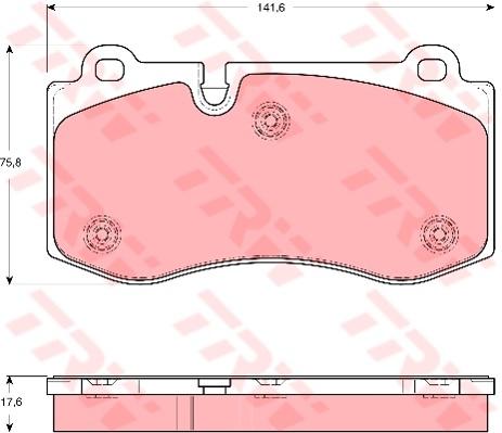 TRW Cotec Brake Pad Set Front GDB1667