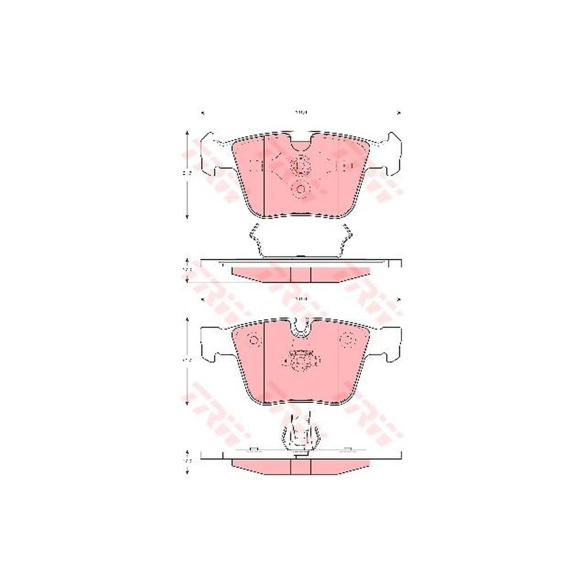 TRW Cotec Brake Pad Set Rear GDB1675