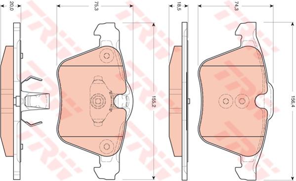 TRW Cotec Brake Pad Set Front GDB1684