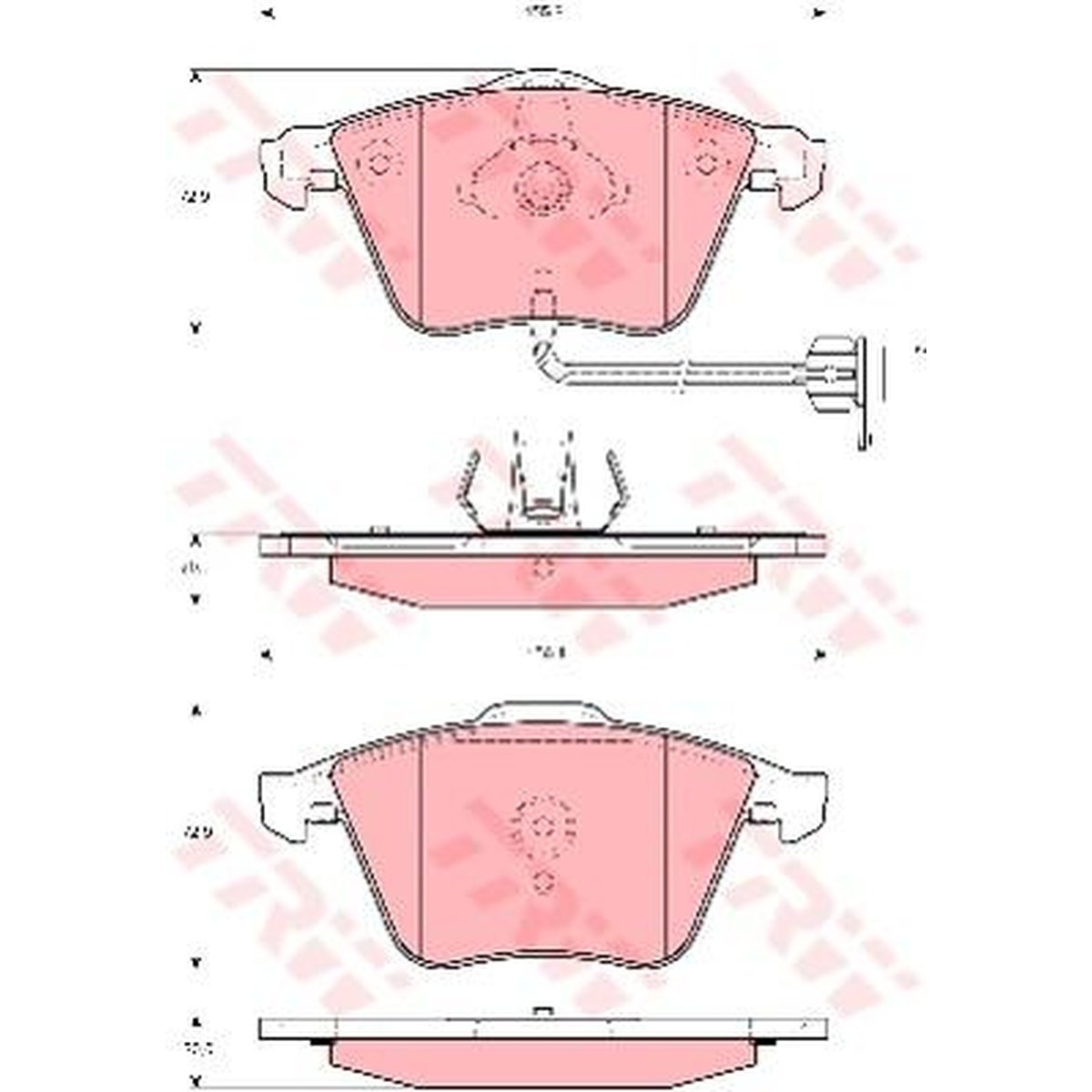 TRW Cotec Brake Pad Set Rear GDB1689