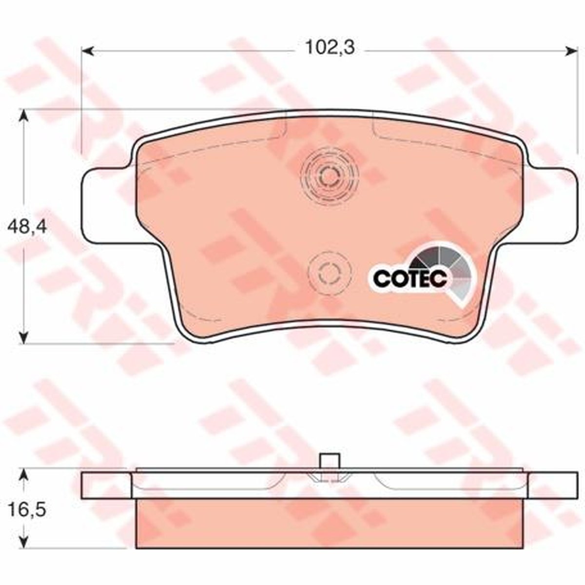 TRW Cotec Brake Pad Set Rear GDB1692