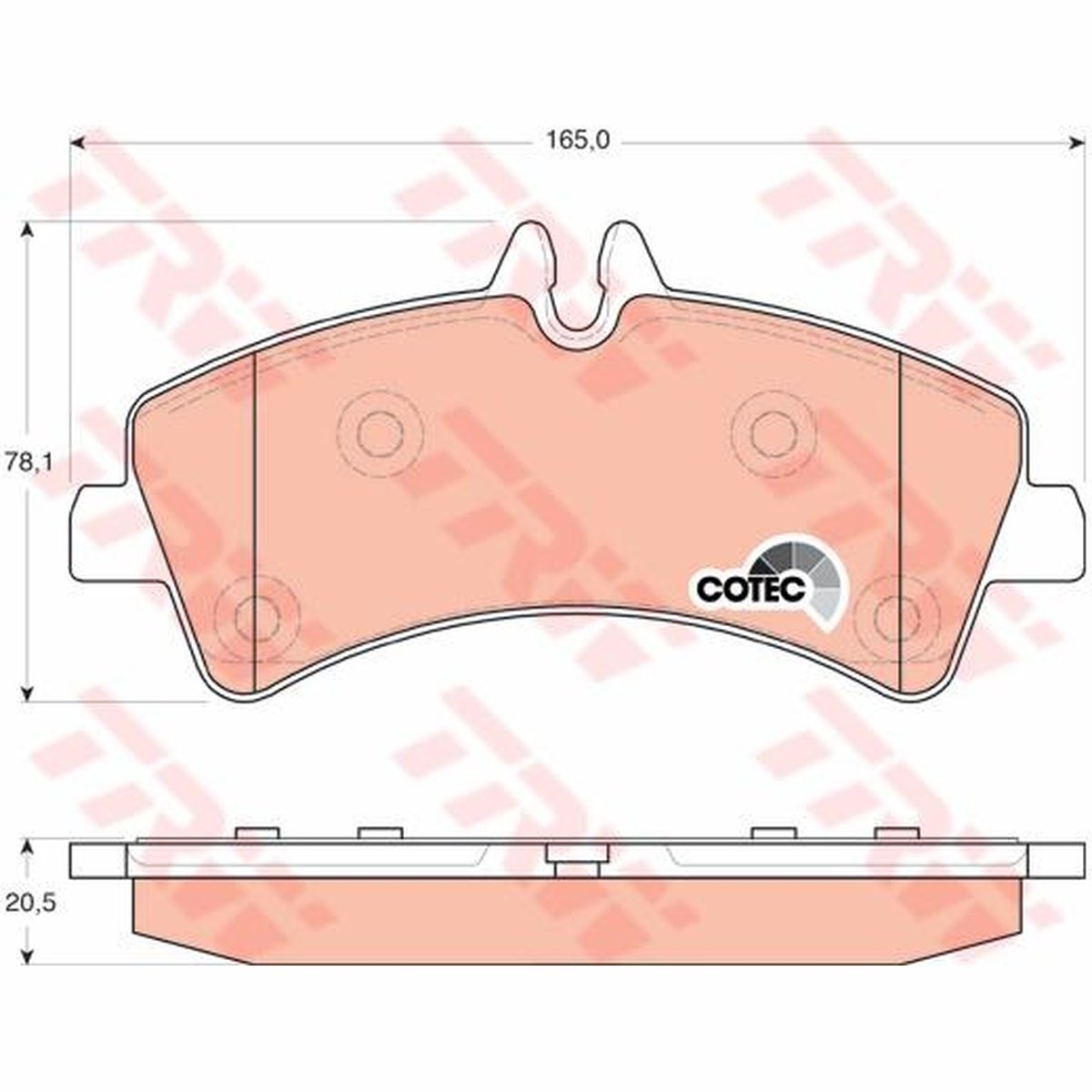 TRW Cotec Brake Pad Set GDB1699