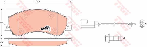 TRW Cotec Brake Pad Set Front GDB1724