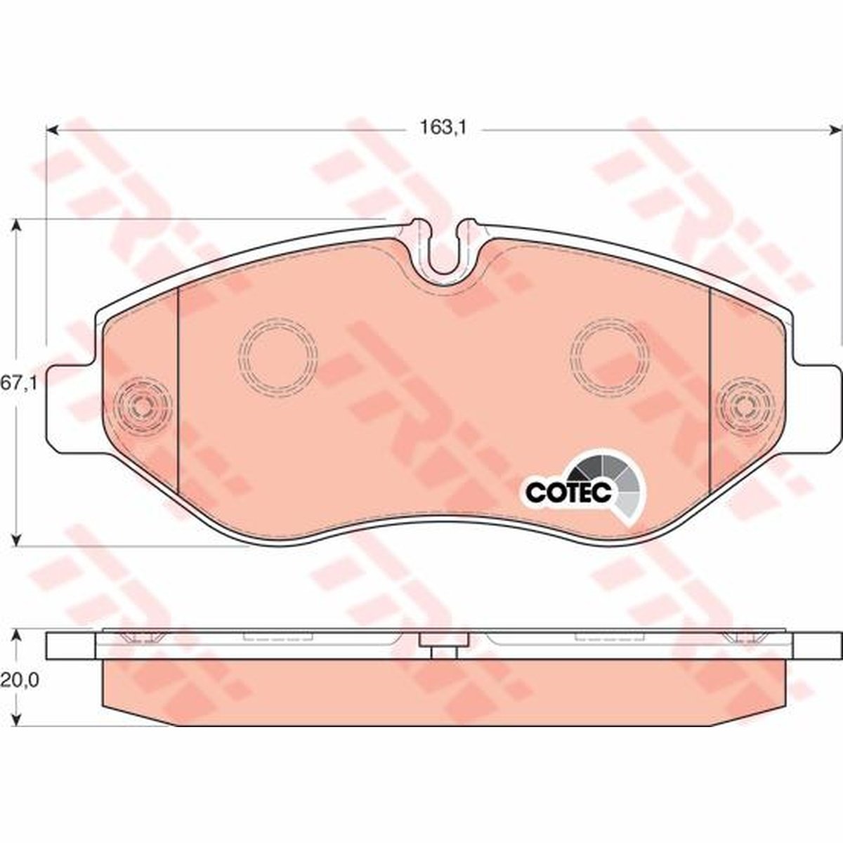 TRW Cotec Brake Pad Set GDB1747