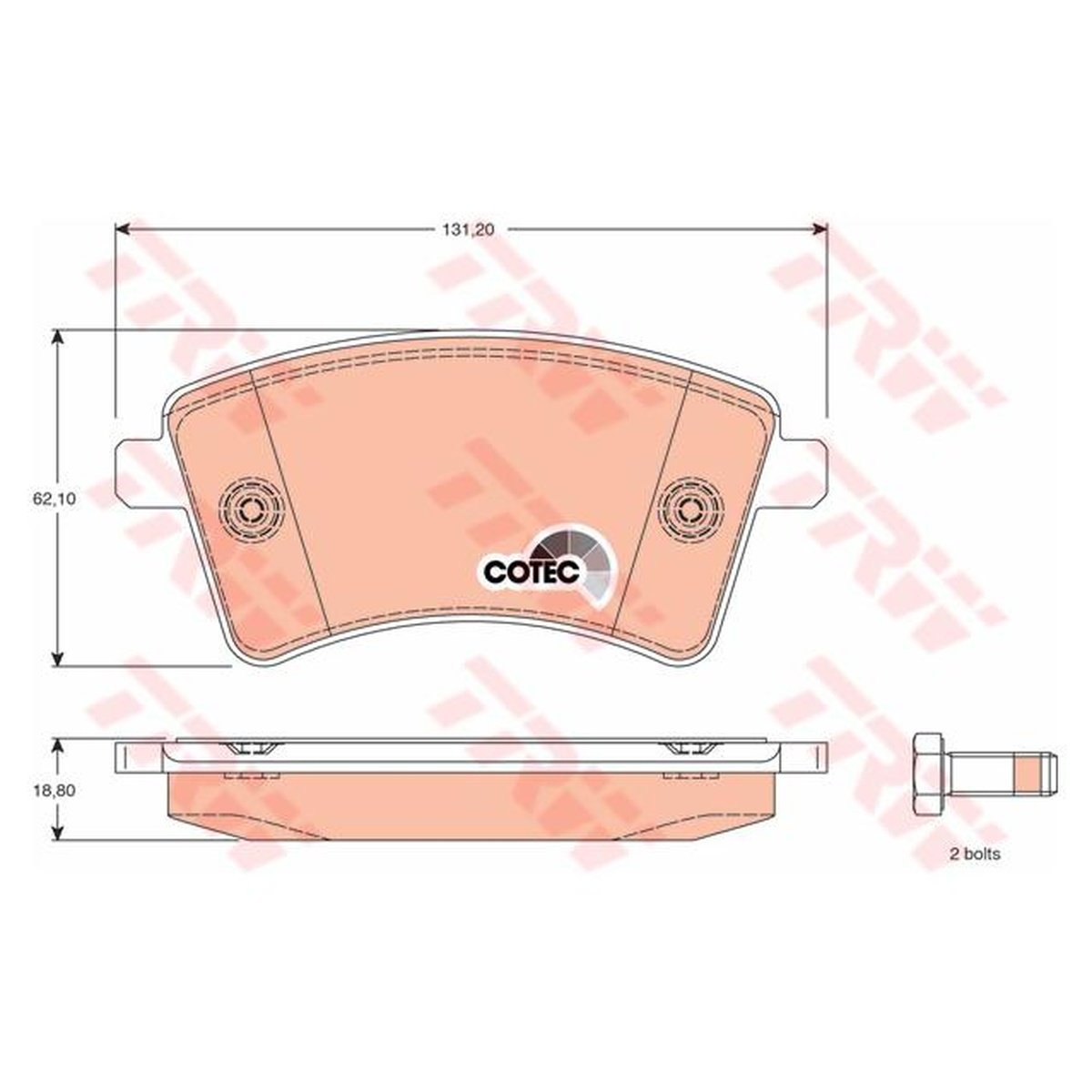 TRW Cotec Brake Pad Set Front GDB1785