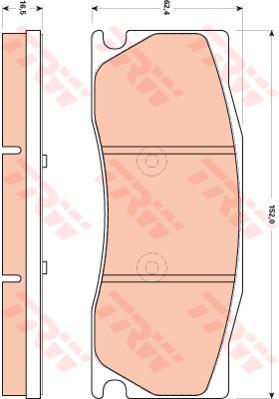 TRW Cotec Brake Pad Set Front GDB1850