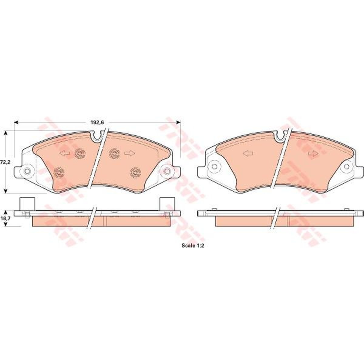 TRW Cotec Brake Pad Set GDB1898