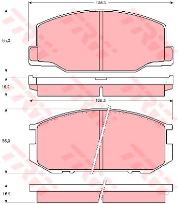 TRW Cotec Brake Pad Set Front GDB216