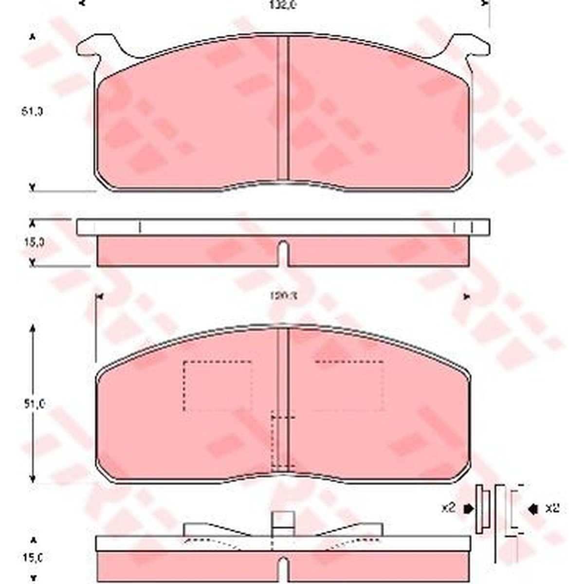 TRW Cotec Brake Pad Set GDB233