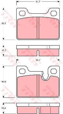 TRW Cotec Brake Pad Set Rear GDB247