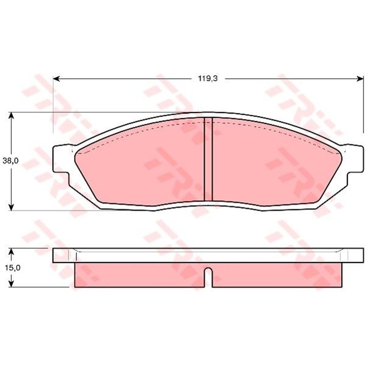 TRW Cotec Brake Pad Set Front GDB254