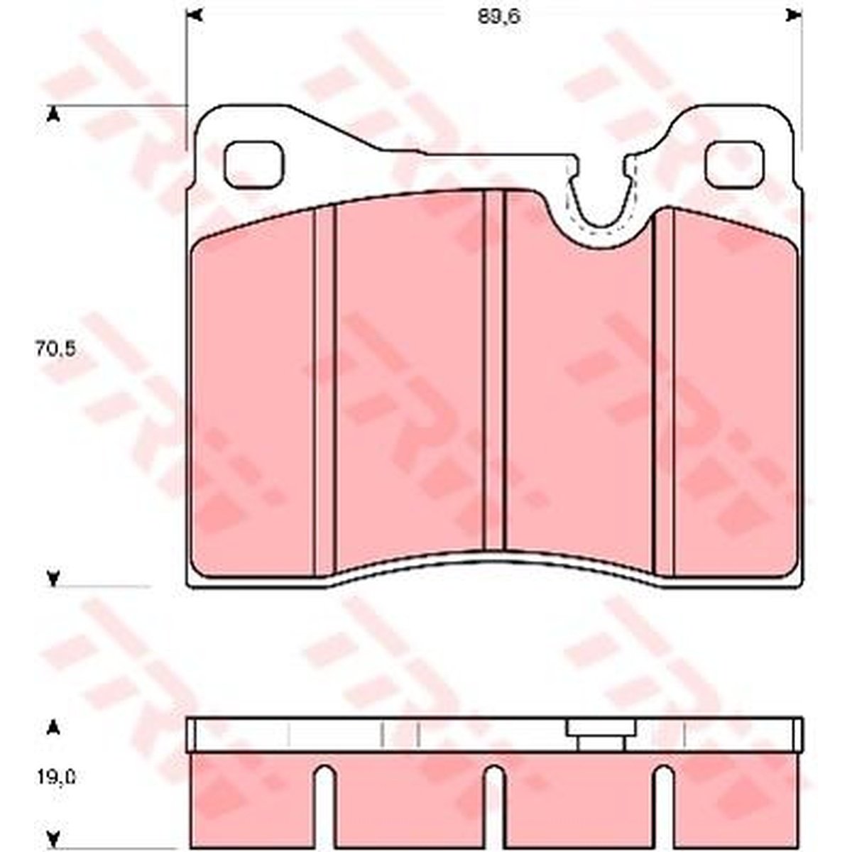 TRW Cotec Brake Pad Set Front GDB261