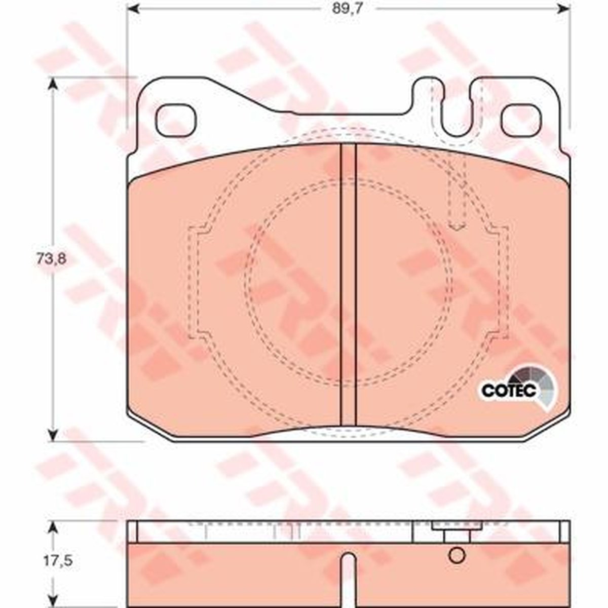 TRW Cotec Brake Pad Set GDB264