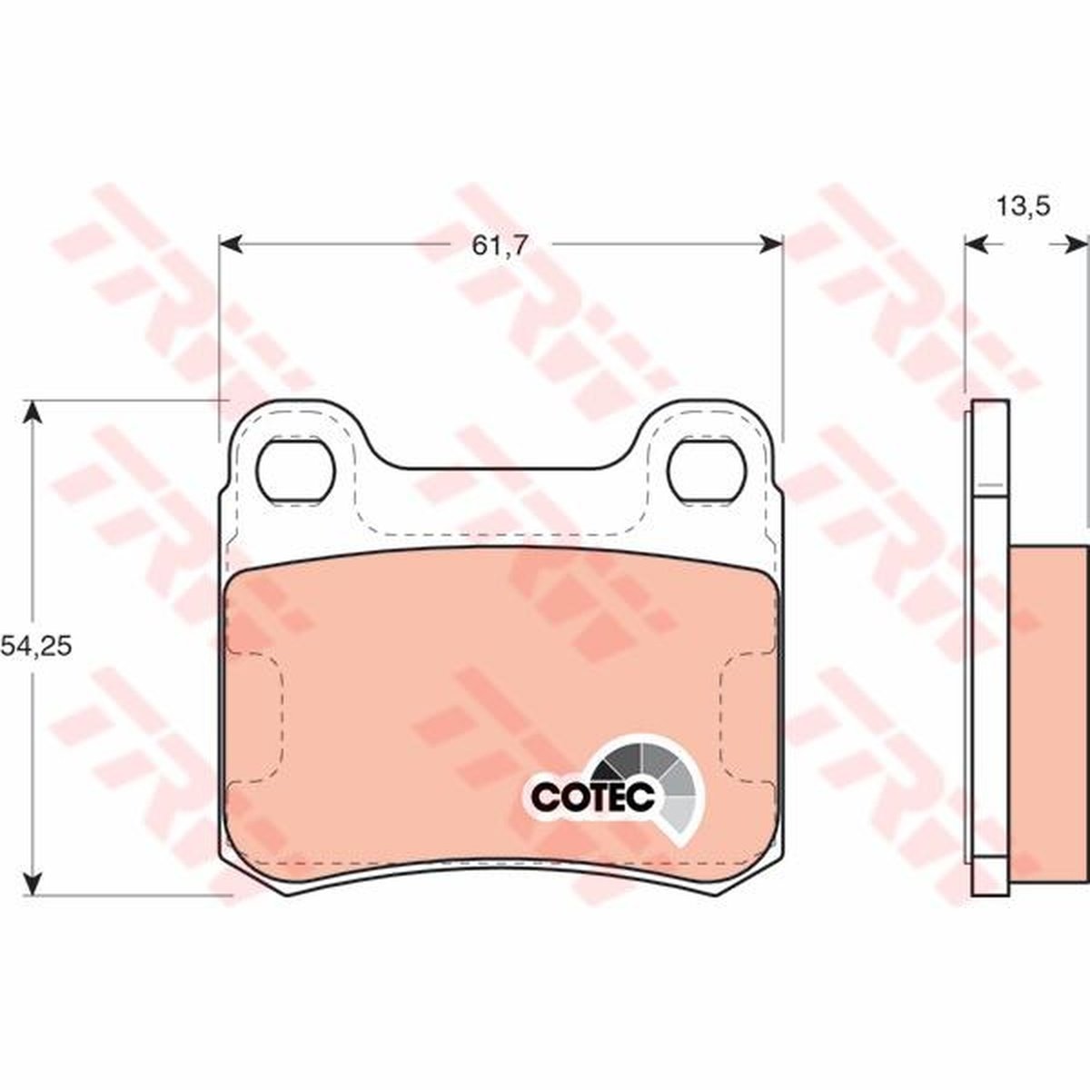 TRW Cotec Brake Pad Set Front GDB294