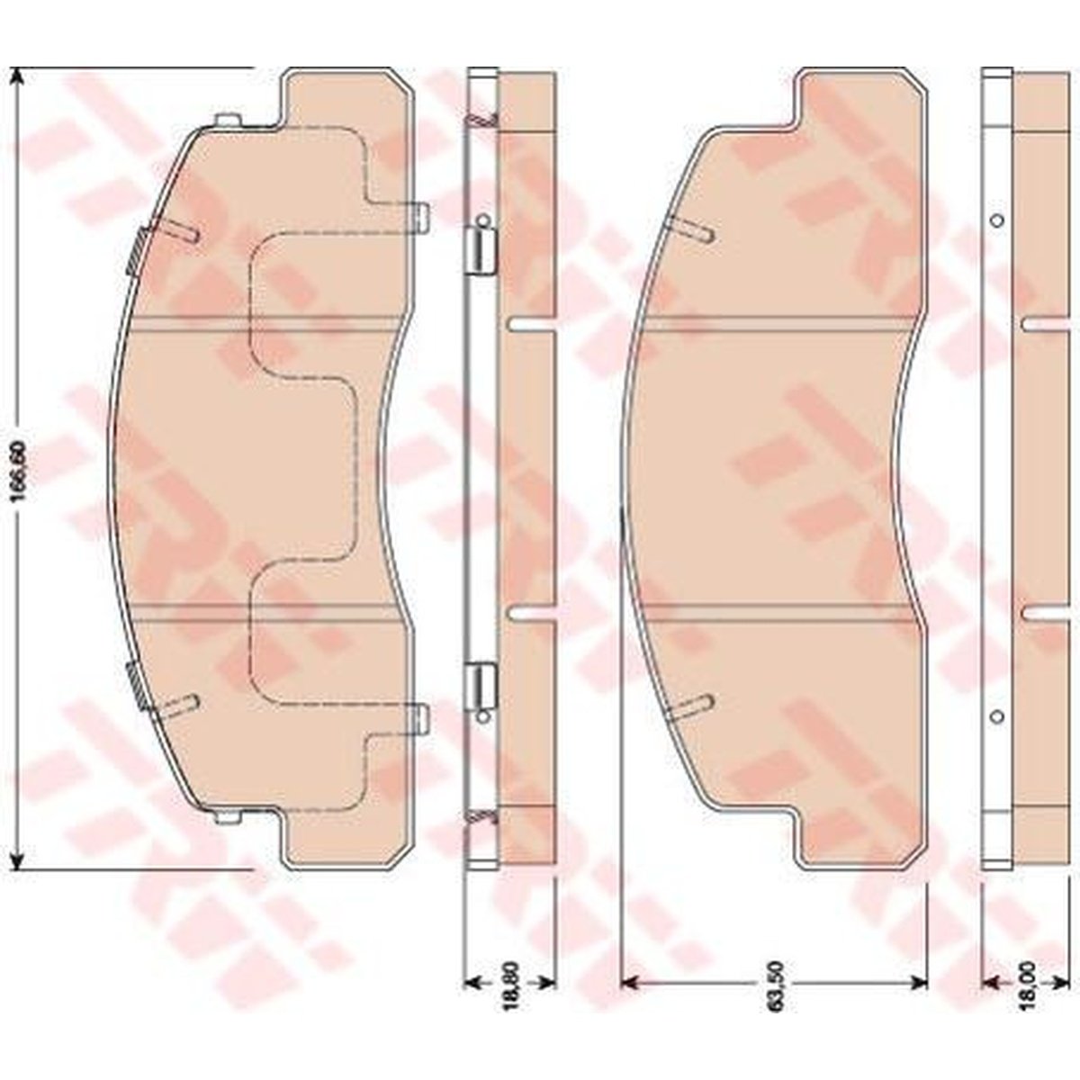 TRW Cotec Brake Pad Set Front GDB3027