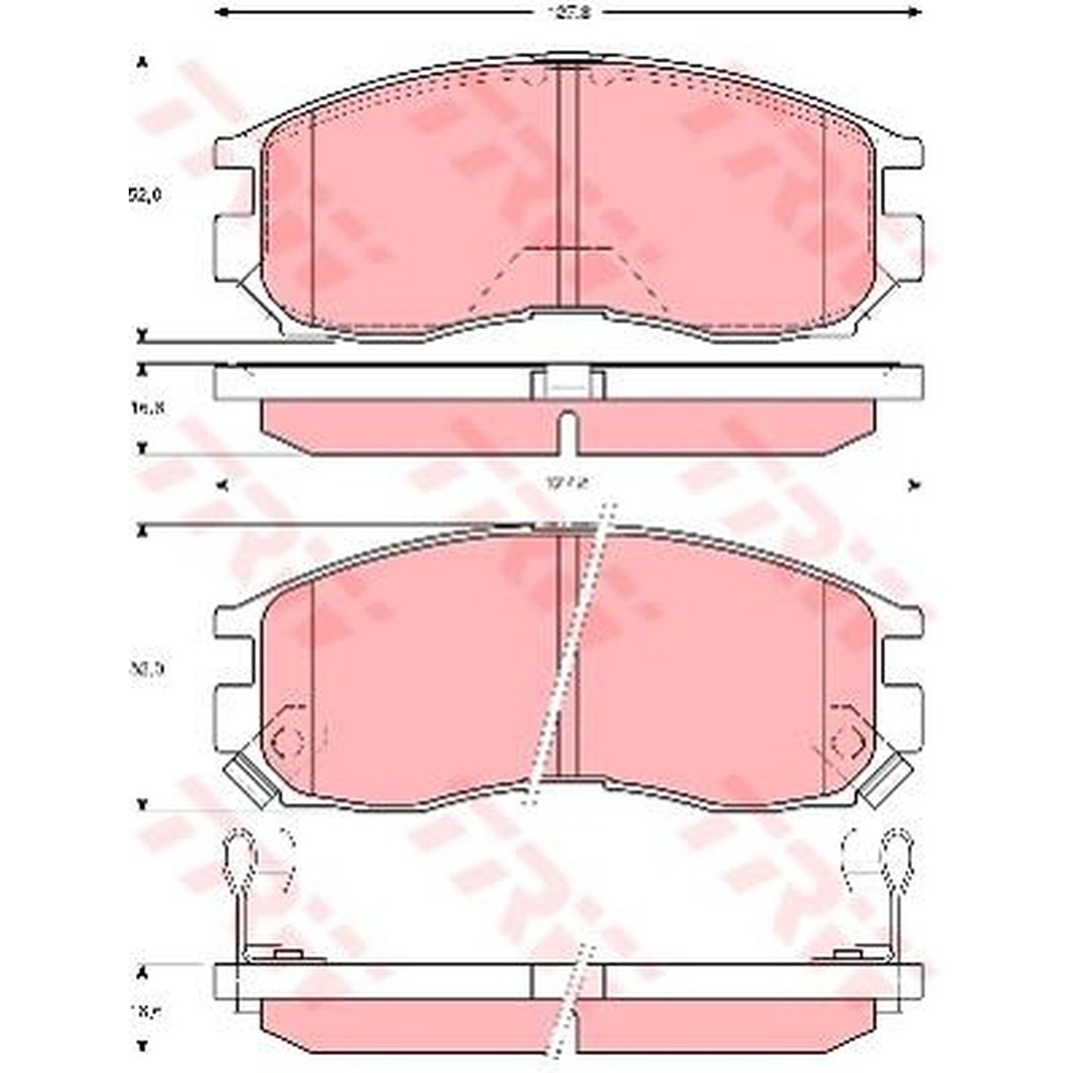 TRW Cotec Brake Pad Set Front GDB3133