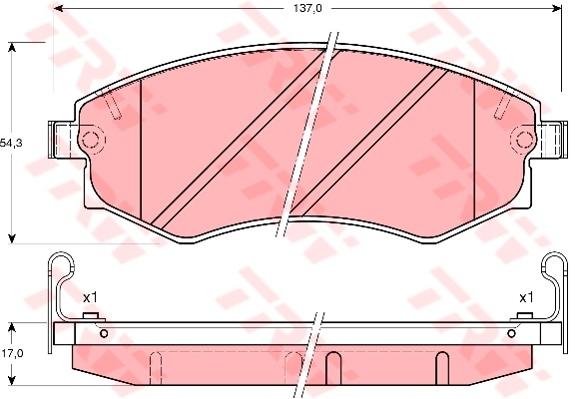 TRW Cotec Brake Pad Set Front GDB3169