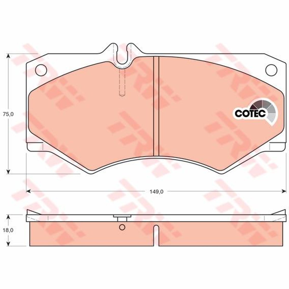TRW Cotec Brake Pad Set Front GDB317
