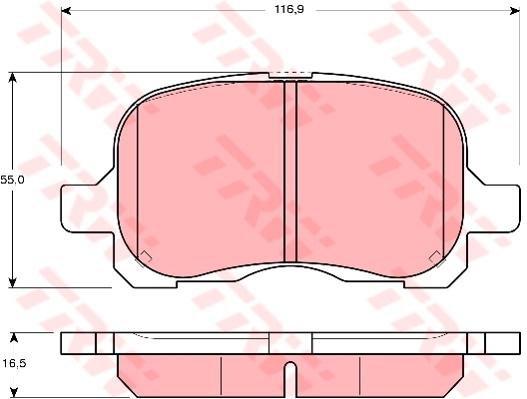 TRW Cotec Brake Pad Set Front GDB3204