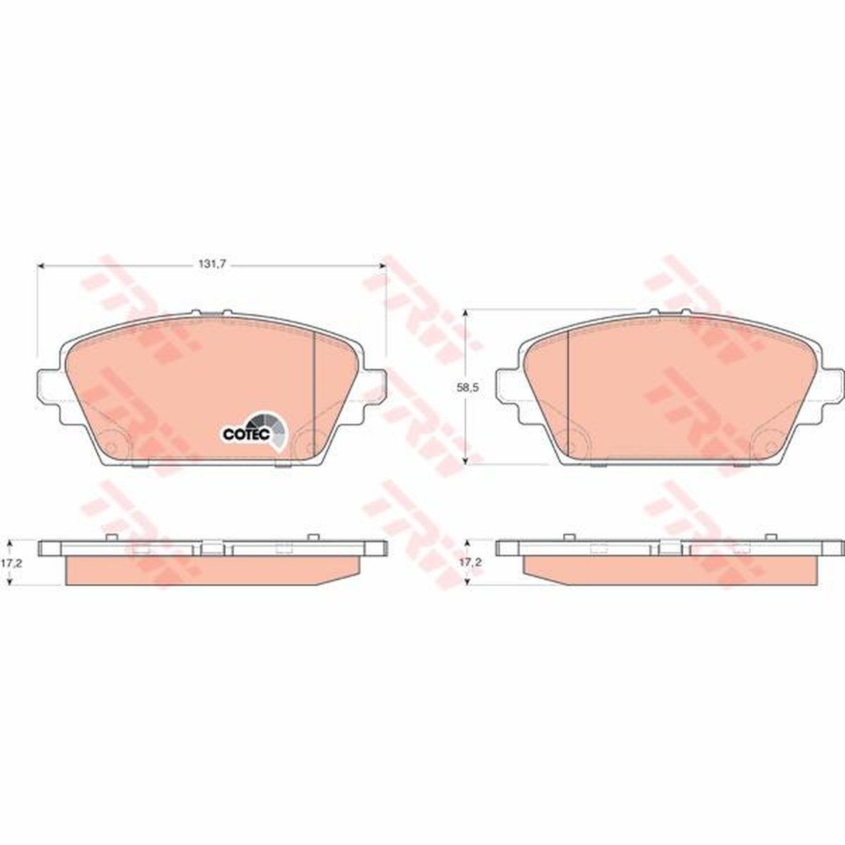 TRW Cotec Brake Pad Set GDB3227
