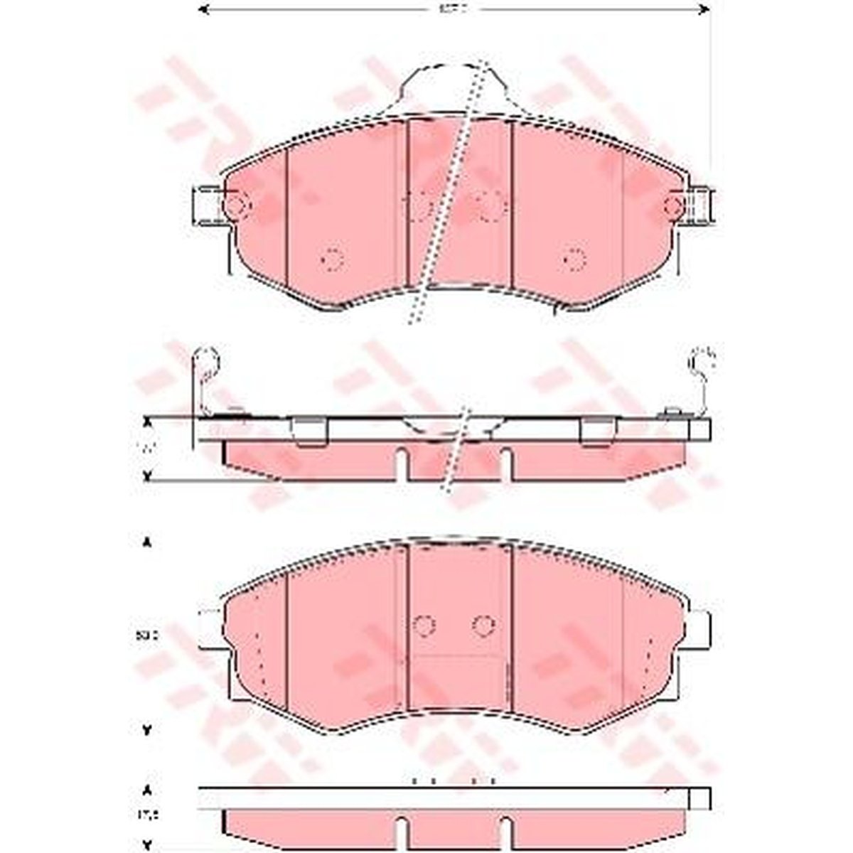 TRW Cotec Brake Pad Set Front GDB3256