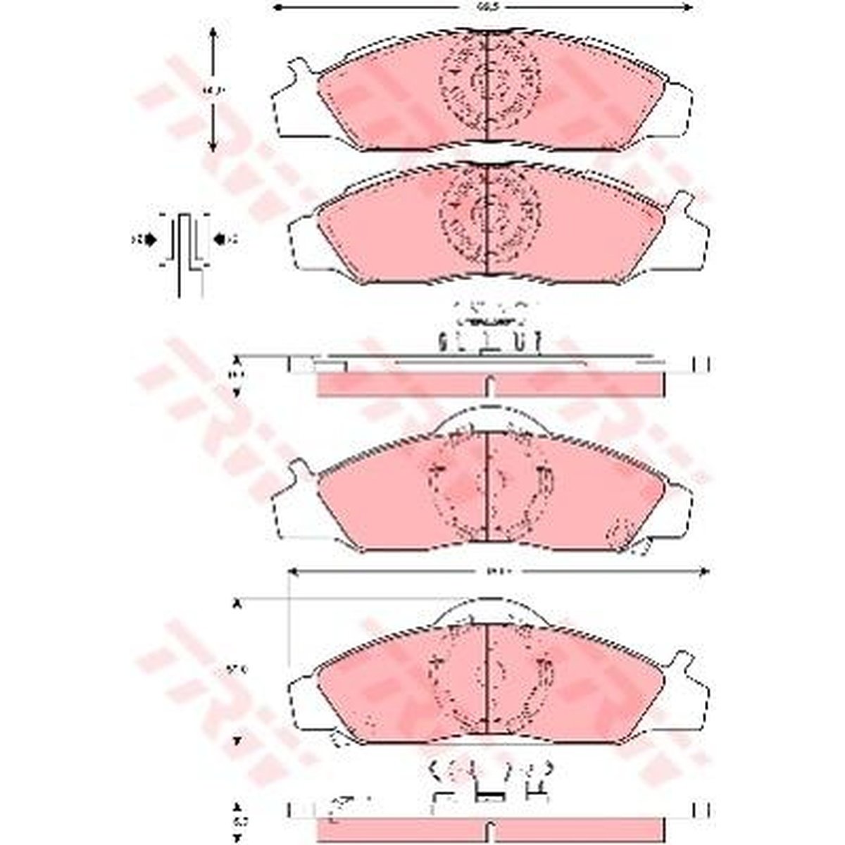 TRW Cotec Brake Pad Set GDB3281