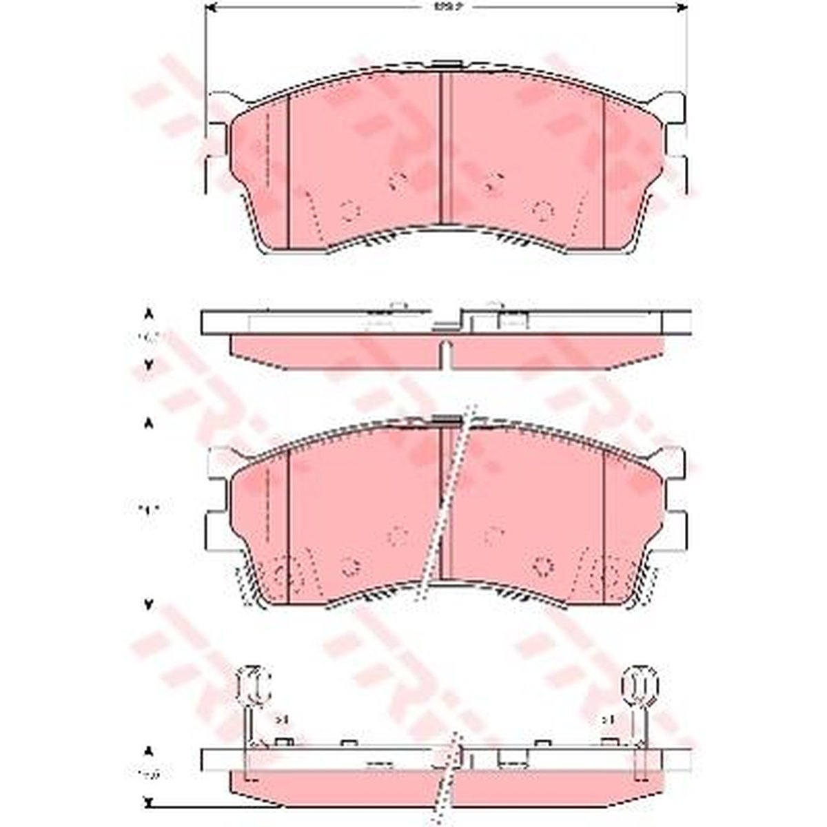 TRW Cotec Brake Pad Set Front GDB3285
