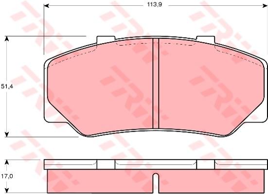 TRW Cotec Brake Pad Set GDB329