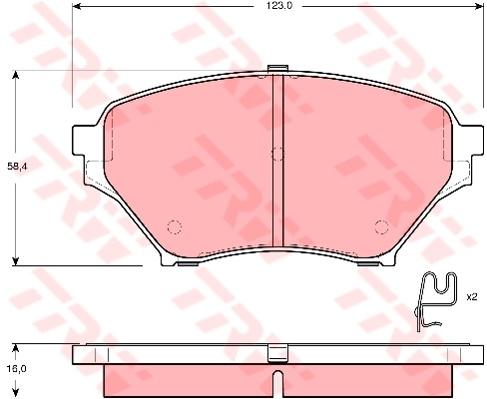 TRW Cotec Brake Pad Set Front GDB3302