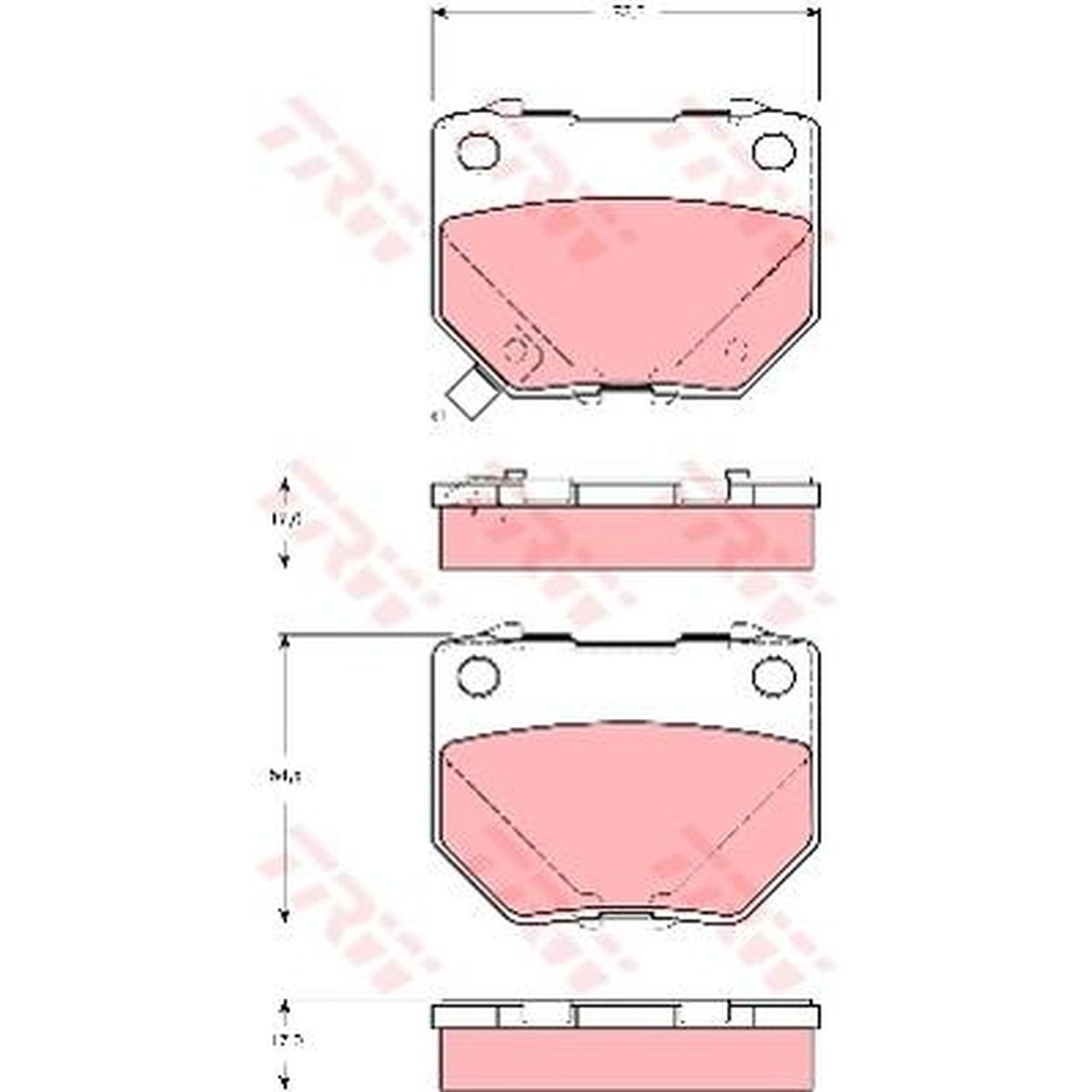 TRW Cotec Brake Pad Set Rear GDB3308