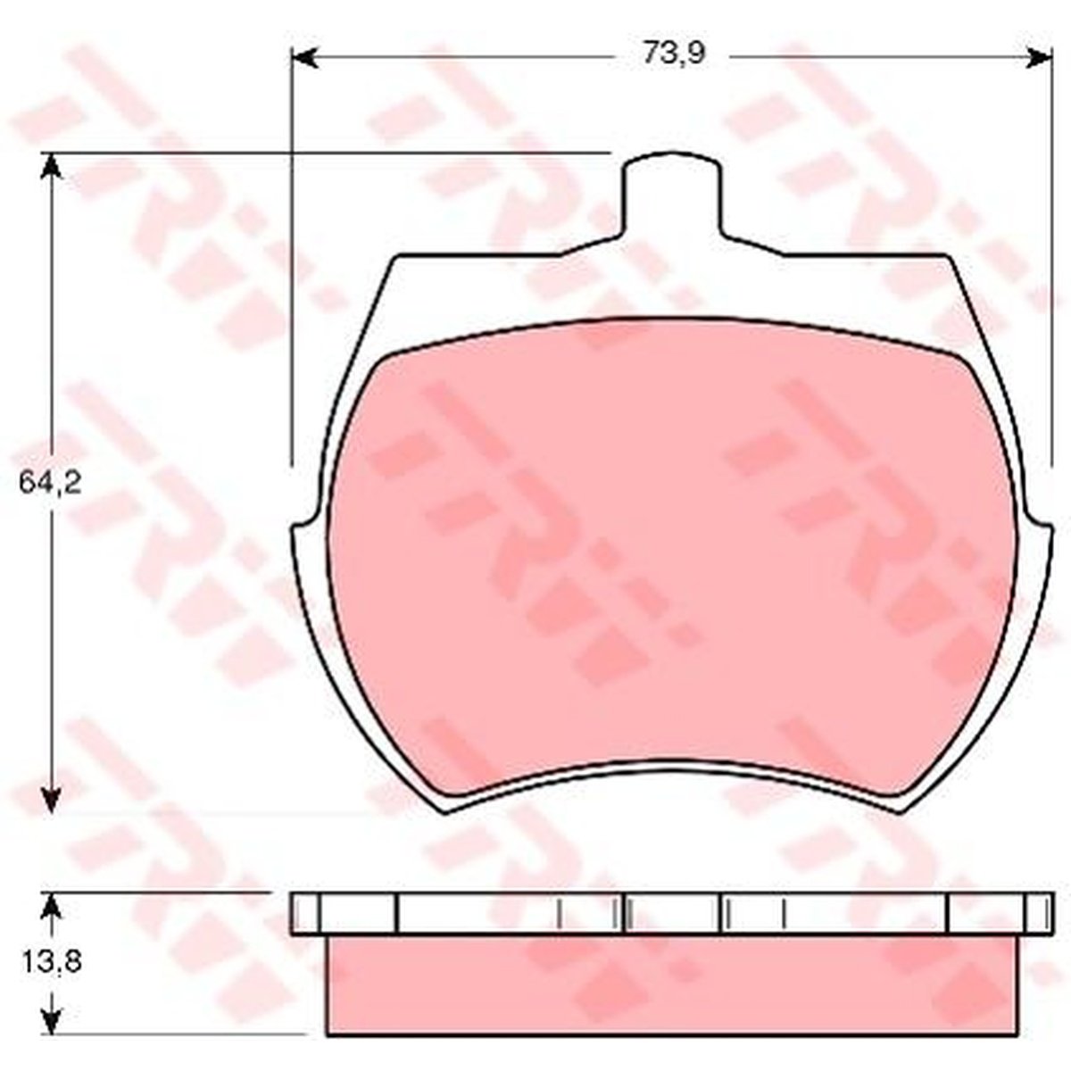 TRW Cotec Brake Pad Set GDB332