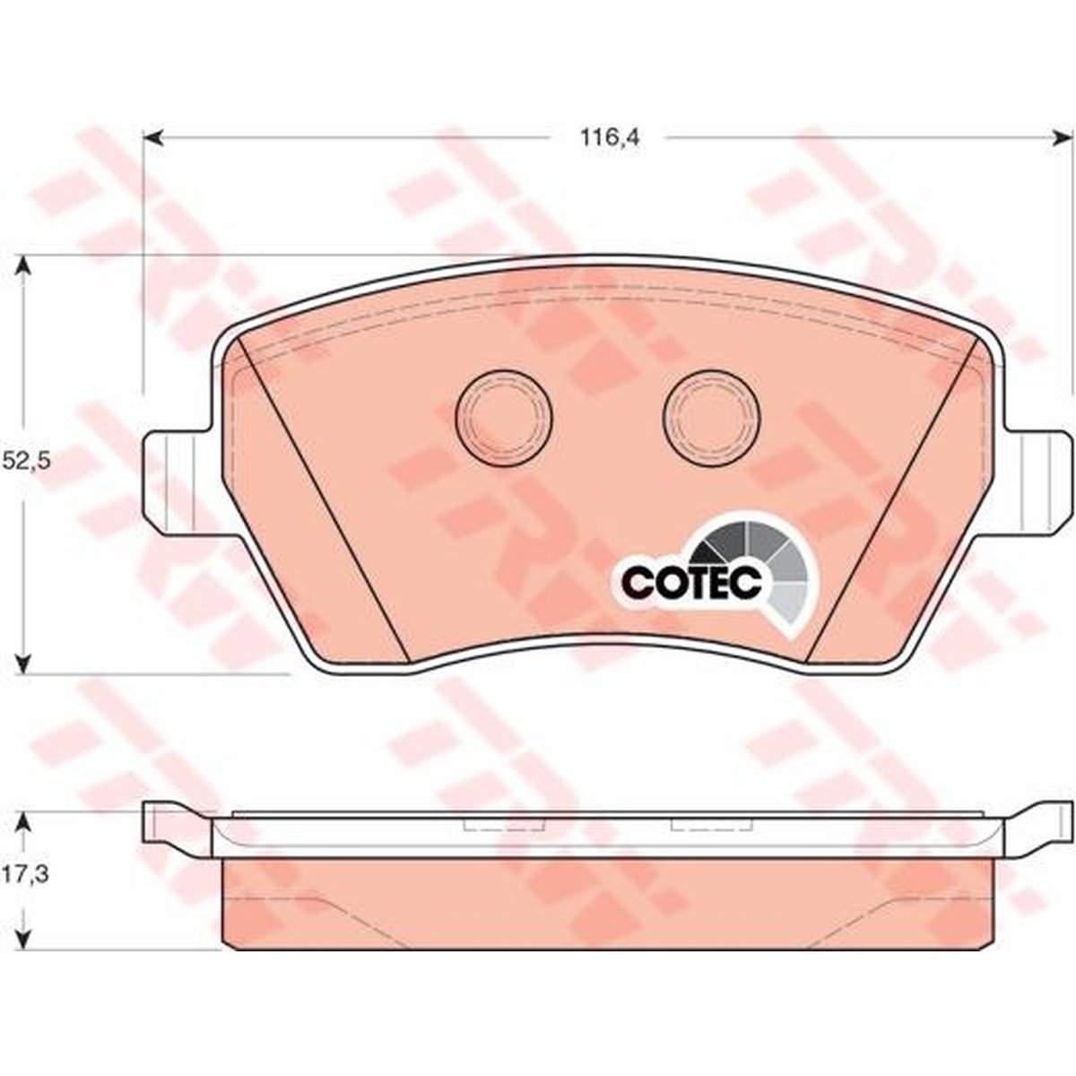 TRW Cotec Brake Pad Set Front GDB3332