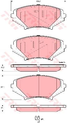 TRW Cotec Brake Pad Set GDB3356