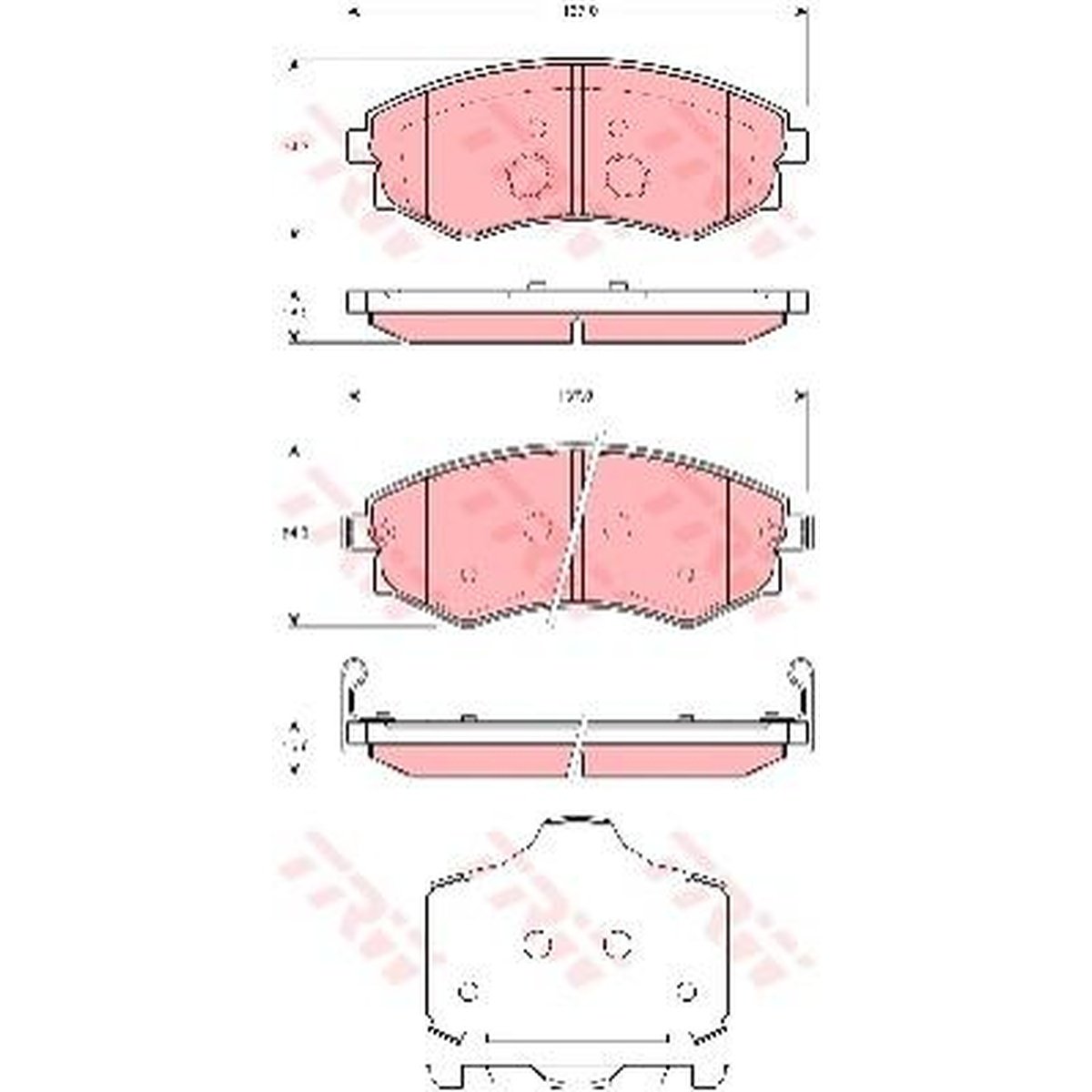 TRW Cotec Brake Pad Set Front GDB3365