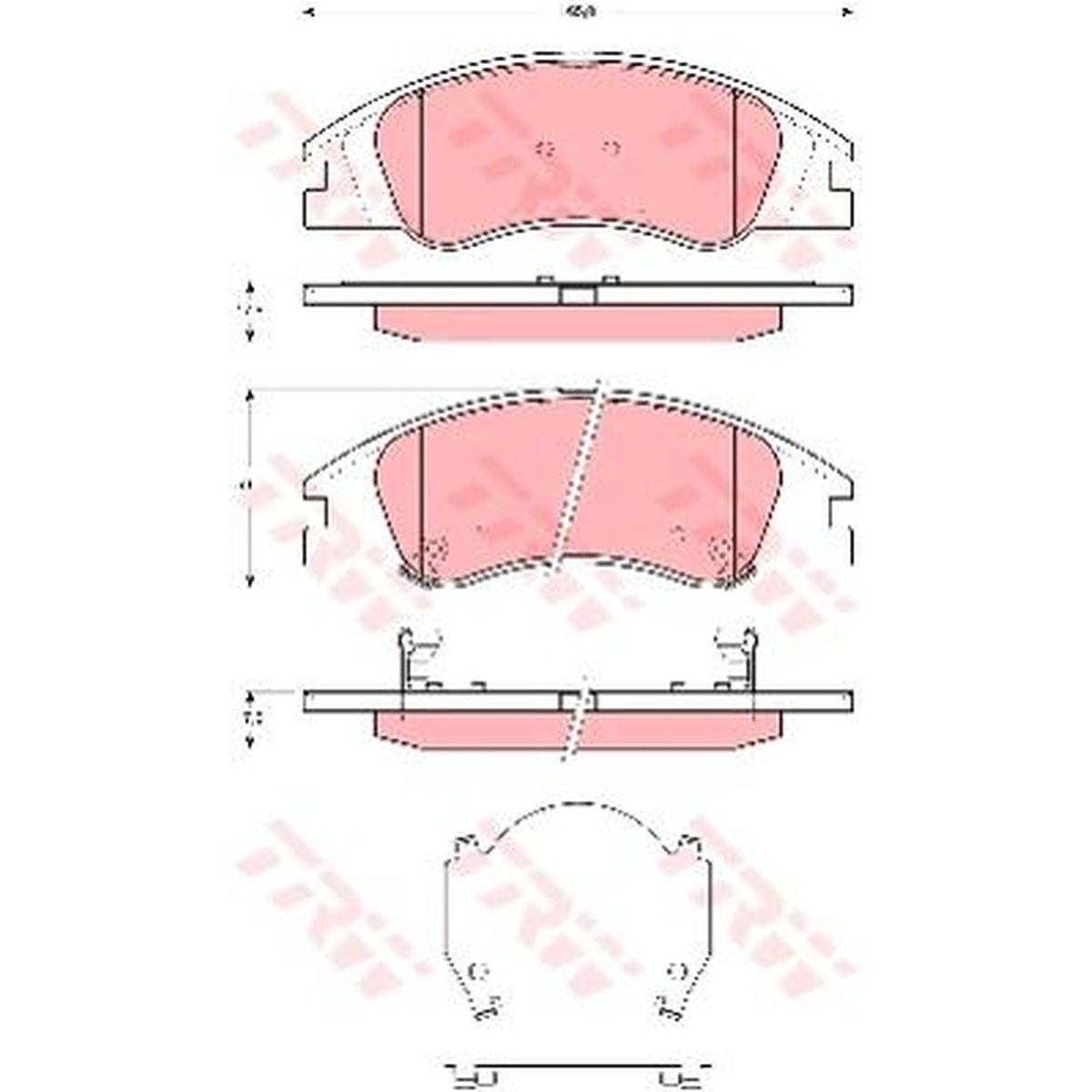 TRW Cotec Brake Pad Set Front GDB3367