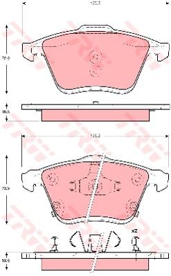 TRW Cotec Brake Pad Set GDB3400