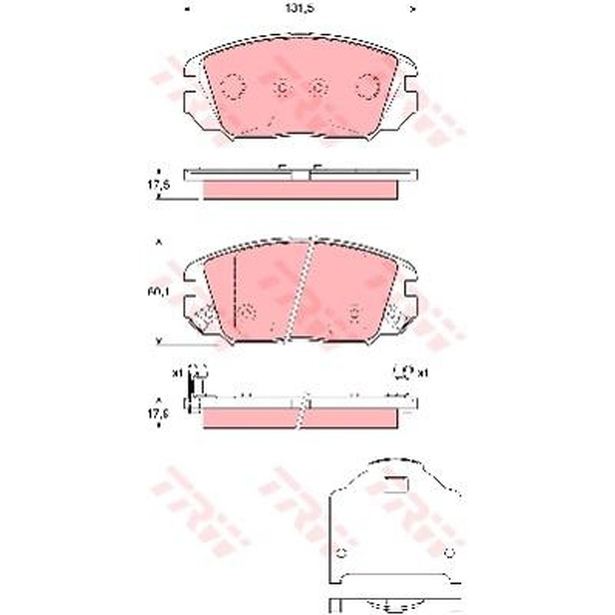TRW Cotec Brake Pad Set GDB3409